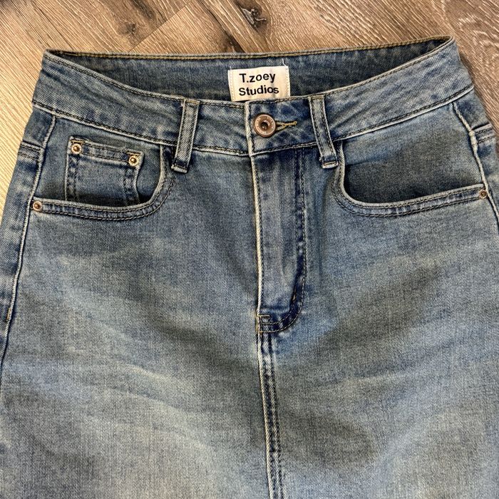 Юбка миди 84 см джинсовая