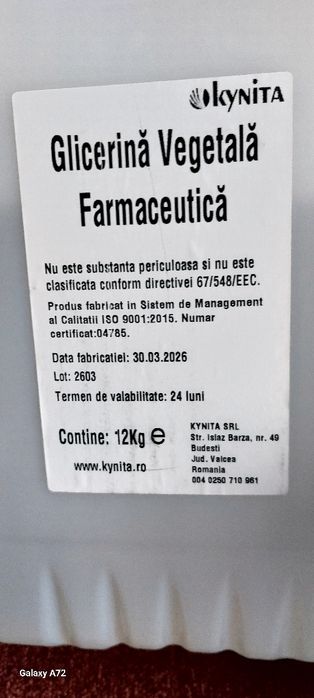 Bază țigarea electronica vg 99.9  pg 99.5. 1litru