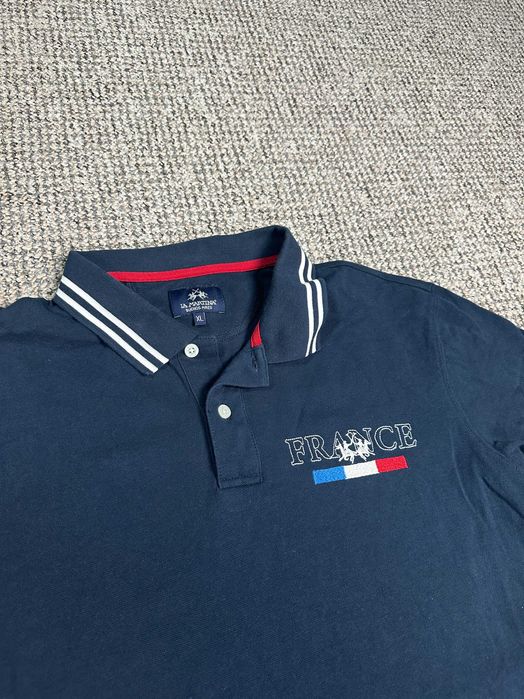 Tricou polo La Martina France Paris editie speciala bumbac marimea L