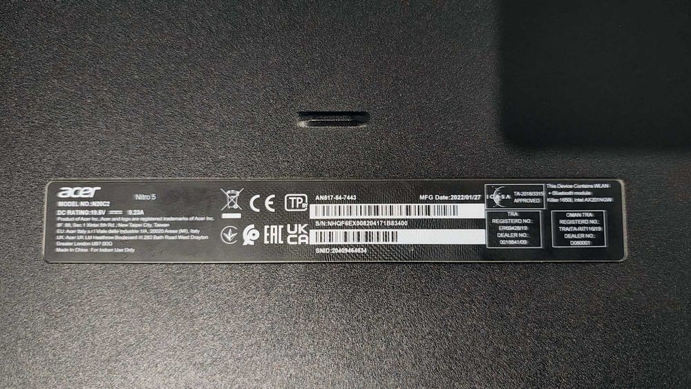 Acer Nitro 5 i7 RTX 3050 Ti - PIESE (nefuncțional)