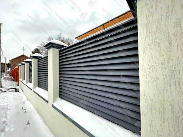 Забор жалюзи горизонтальный