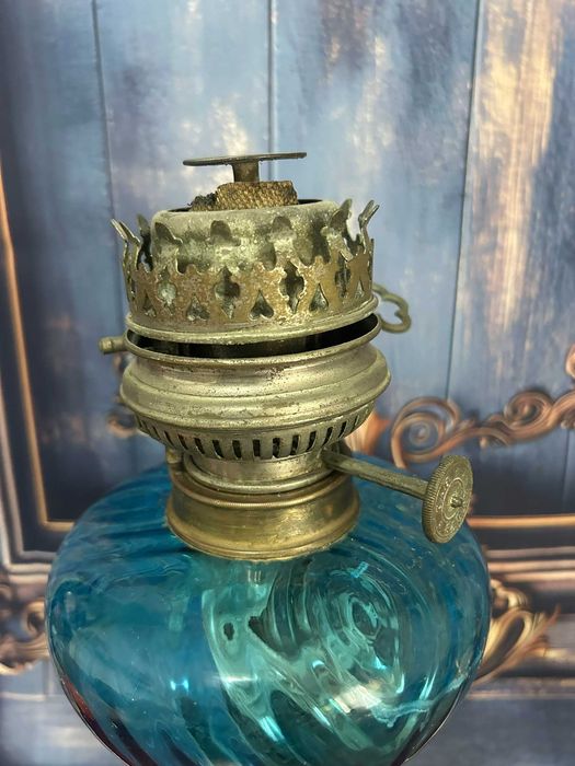 DN284 Lampa de petrol 1,8kg 40cm h 12x12cm baza + sticla 5cm diametru