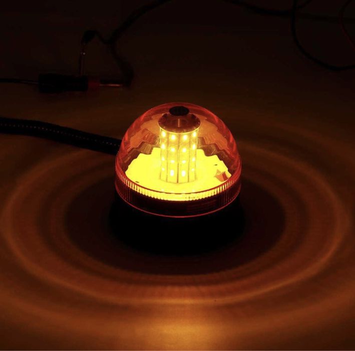 LED ЛЕД Аварийна Сигнална Лампа Авариен Буркан Маяк 12V 24V 60 Диода