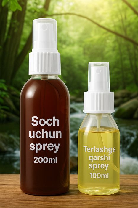 Soch uchun sprey va terlashga hidlanishga qarshi sprey