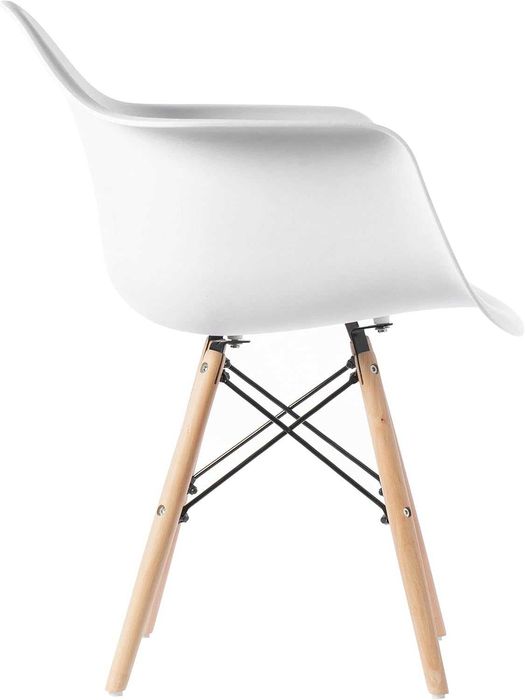 Комплект от 4 трапезни стола, Модерен пластмасов, от средата на века