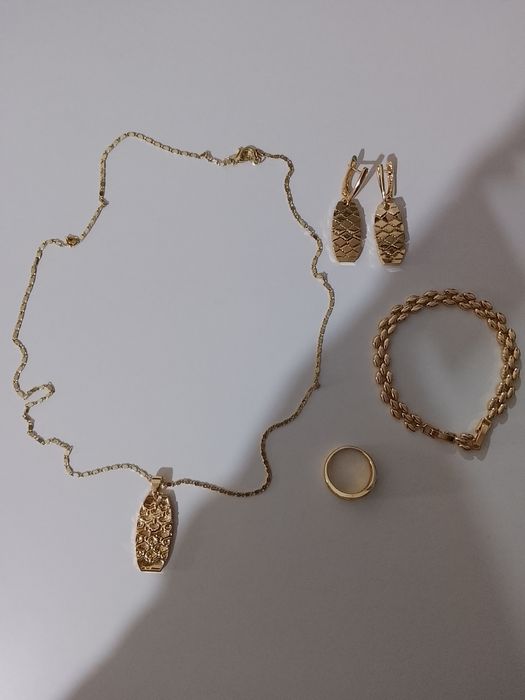 Цепочка,браслет,серьги