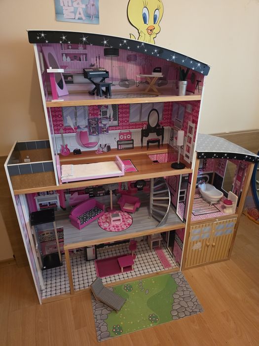 Casuta lemn papusi Kidkraft Sparkle Mansion