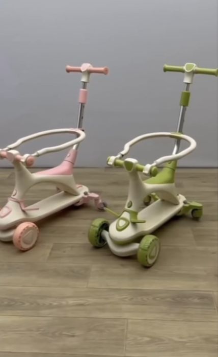 Самокат 4в1 зеленый цвет