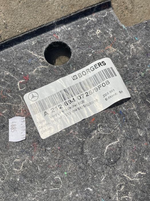 Mocheta/Tapiterie Portbagaj Mercedes-Benz E-Class W212 2015 Facelift -