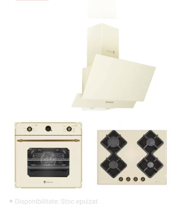 Vând set bucătărie retro studio casa sticla bej