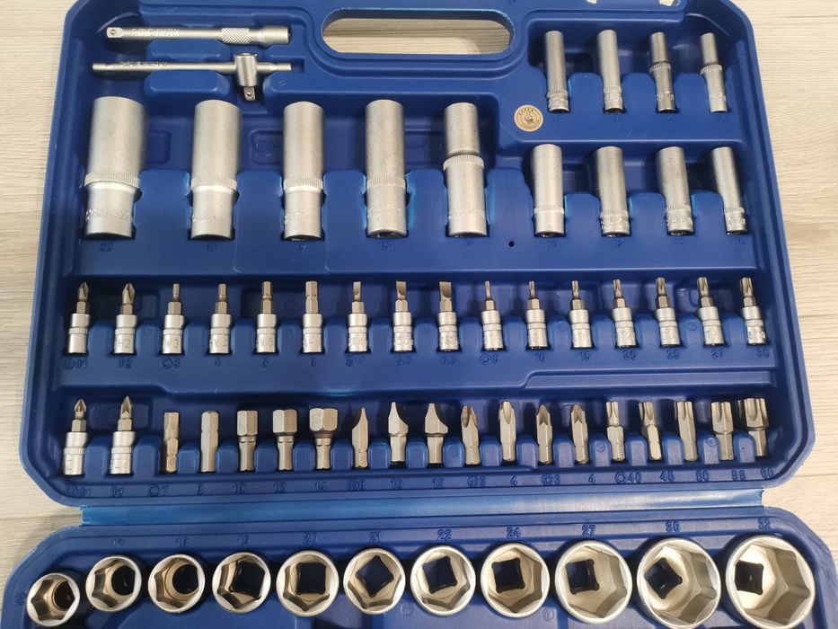 Trusa chei/ scule auto 108piese ,trusa tubulare 108 piese ch-vanadium