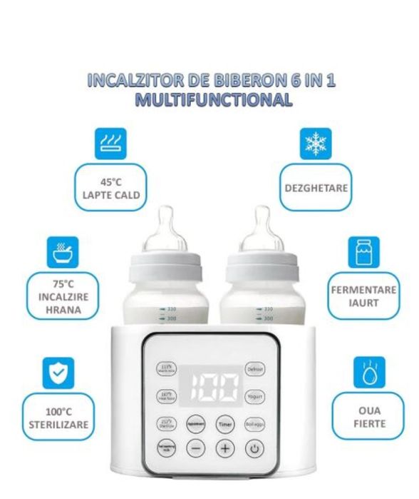 Sterilizator și încălzitor biberoane 6 in 1