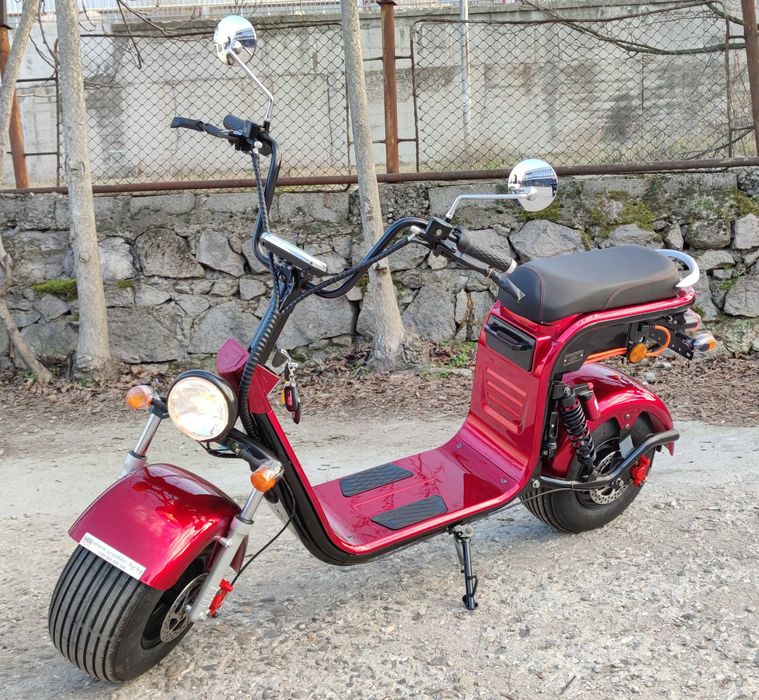 Електрически скутер Чопър HR8-1 1500В 12A/h червен металик