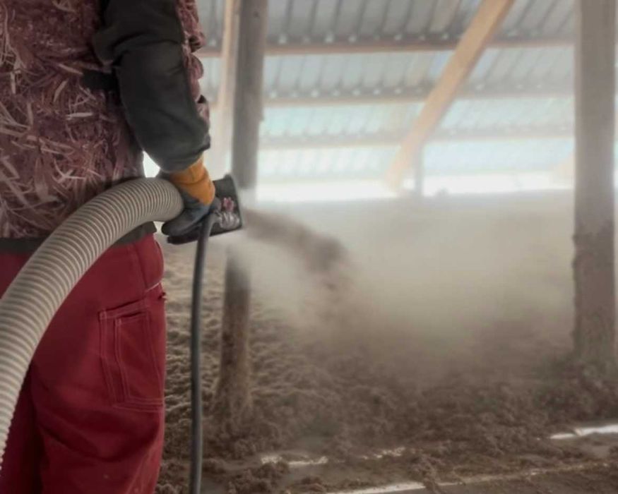 эковатамен шатыр жылыту