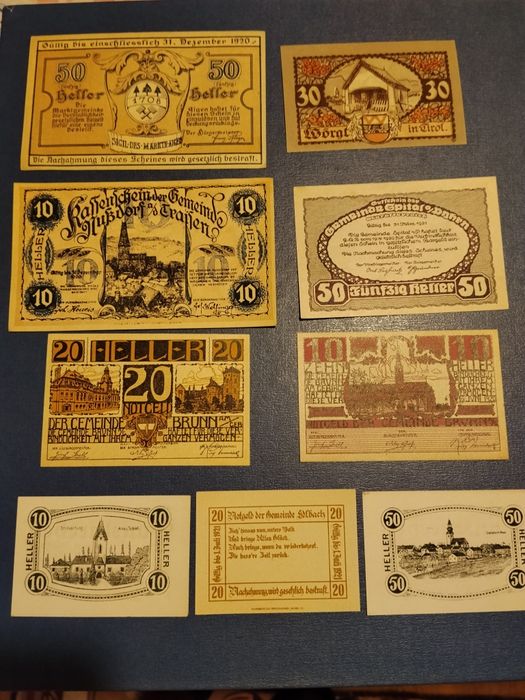 20 bancnote Austria din anii 20