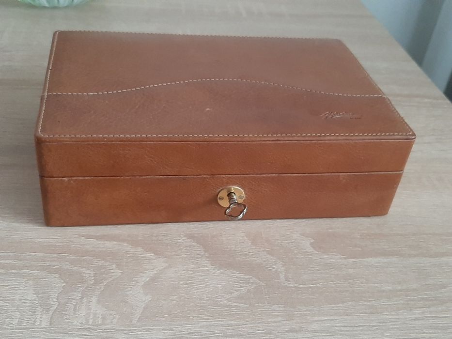 Casetă/ cutie bijuterii Gigliodoro Italy - Piele naturală