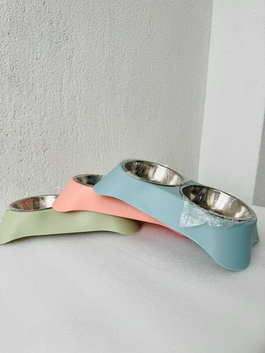 Двойни купички за храна - различни цветове