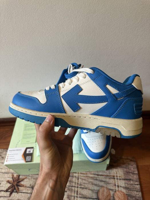 OFF-White Out Of Office OOO Low Tops Blue White