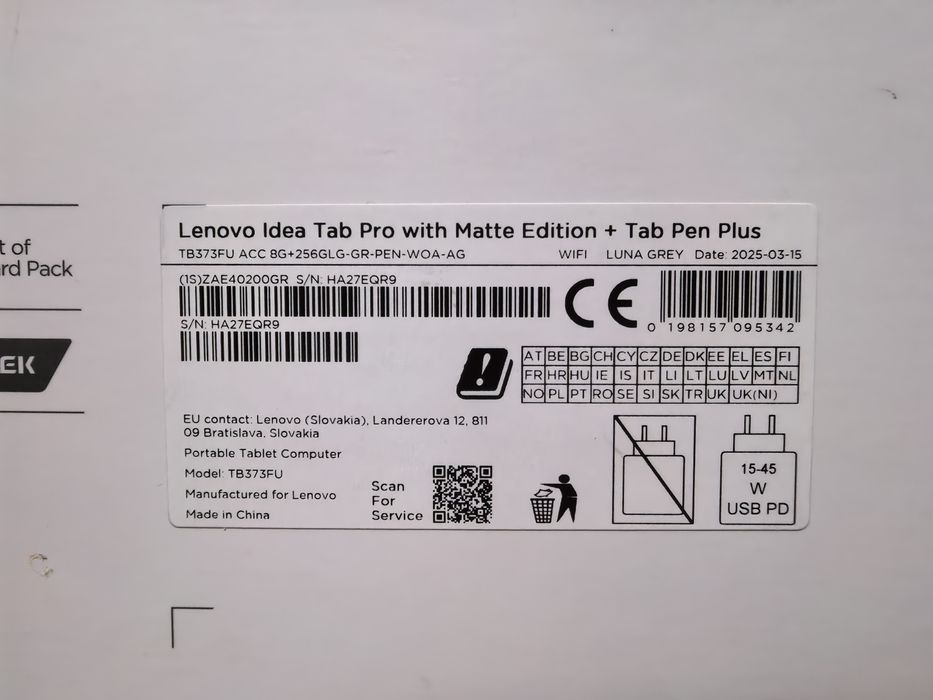 Lenovo Idea Tab Pro matte edition