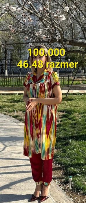 Eski atlasdan tikilgan zamonaviy kuylak