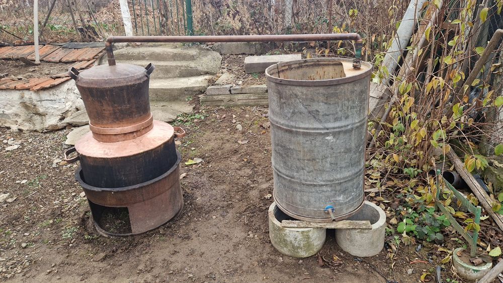 Cazan tuica 100 l/instalatie completa.