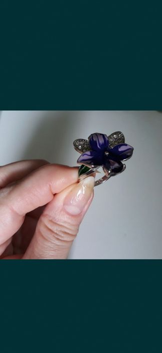 Дамски пръстен размер 5, с щамп 925.