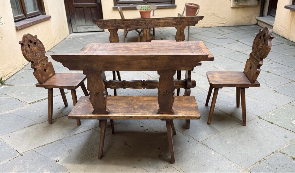 Set mobilier terasa stil Brancovenesc
