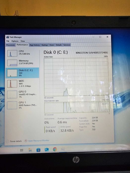 Laptop HP,procesor i5, 8gb ram,2 placi video, ssd 240 gb.