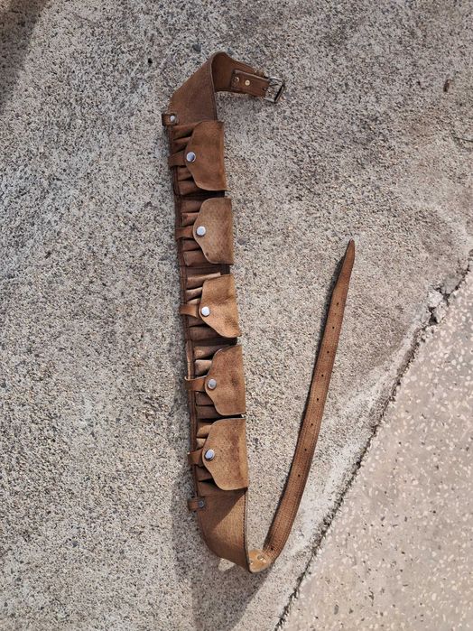 Ловен патрондаш от естествена кожа!