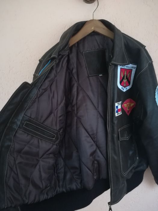 Geaca piele bărbați Aviator Extra Fino Xl