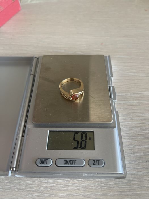 Inel aur galben 14k cu turmalina