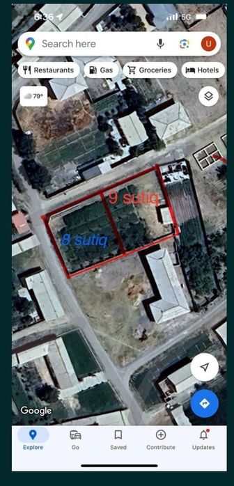 17 sotix yer sotiladi. Sotixi 1800$ dan