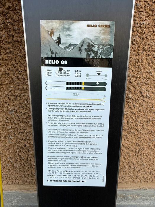 schi nou black diamond helio 88 L168cm
