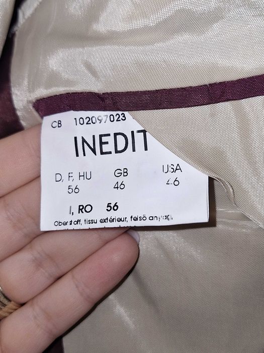 Sacou Inedit bej ocazie specială mire/nas, mărimea 56