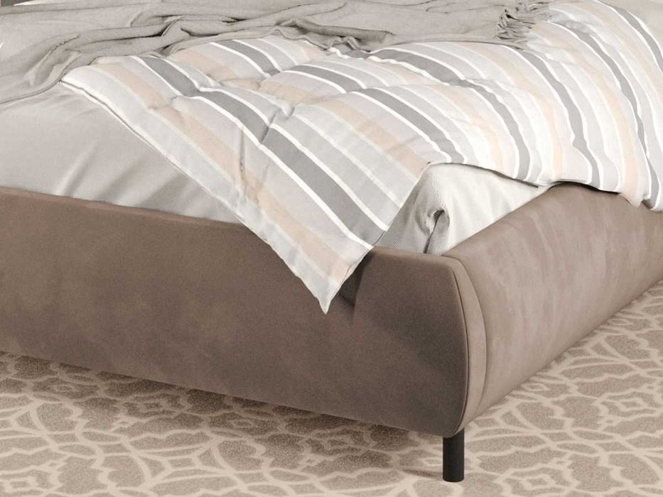 Pat Tapitat Cairo Cappuccino Velluto 29 rabatabil cu perne pe spatar