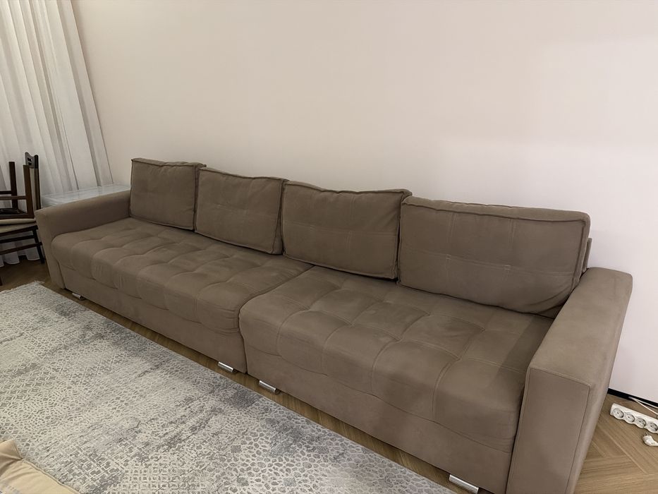 Диван коричневый 3,5 метра