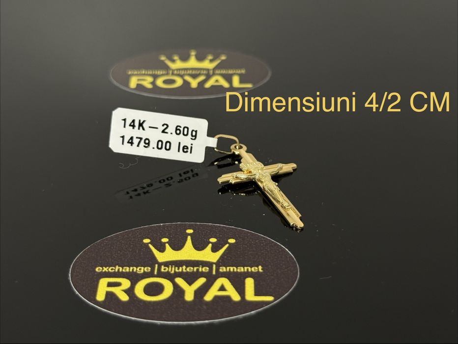 Bijuteria ROYAL : Pandantiv AUR 14K NOU / 2.6 GR