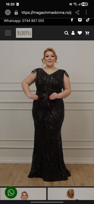 Rochie eleganta paiete eveniment nunta soacra marime 46