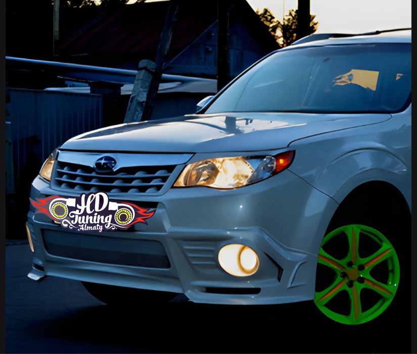 Губа Custom на передний бампер Subaru Forester SH