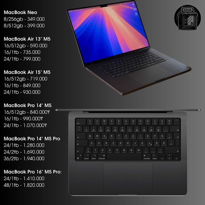 Apple MacBook NEO / AIR  / PRO M4 M5 Гарантия