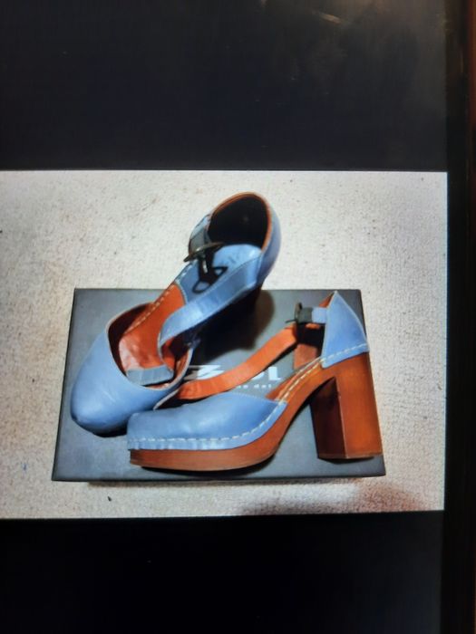 Pantofi piele turcoaz