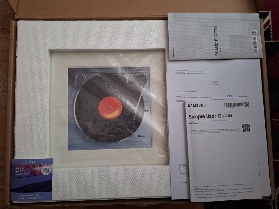 Аудио система Samsung Music Frame HW-LS60D, 2.0, 120W, Dolby Atmos