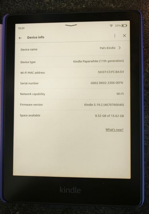 Kindle paperwhite generatia 11,  16 GB