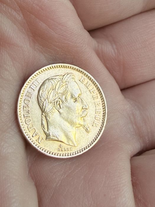 Moneda aur 20 franci Napoleon III A