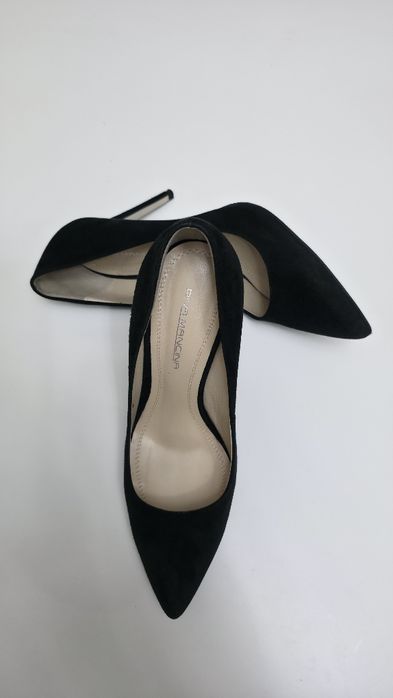 Pantofi dama cu toc, eleganti piele intoarsa Riva Mancina, marimea 38