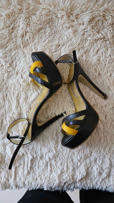 Sandalecu platforma, Nalia Varam ,din piele