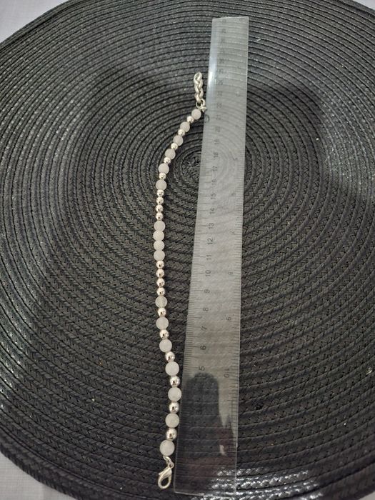 Bratara cuart alb reglabila lungime 25 cm