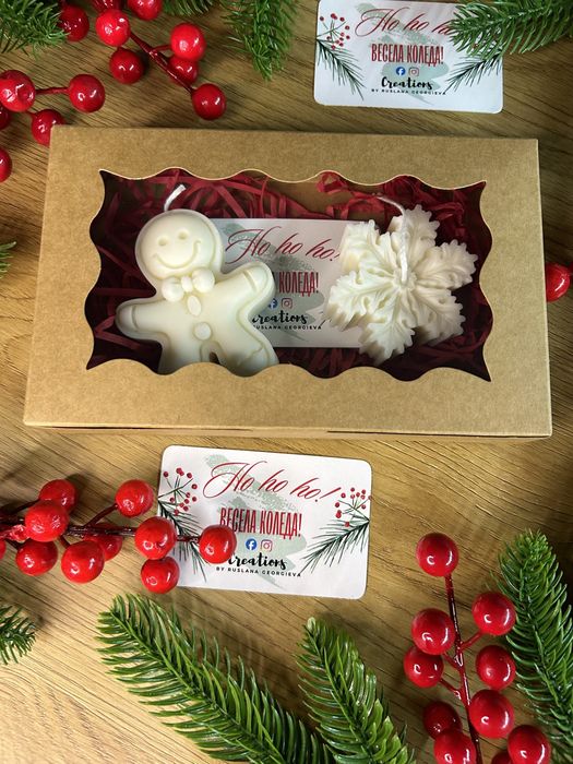 Коледни соеви свещи