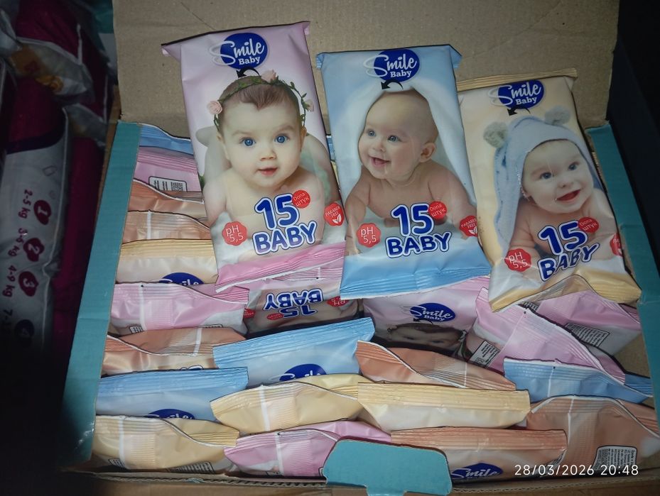 Nam salfetka, vilyur, bolalar va kattalarniki