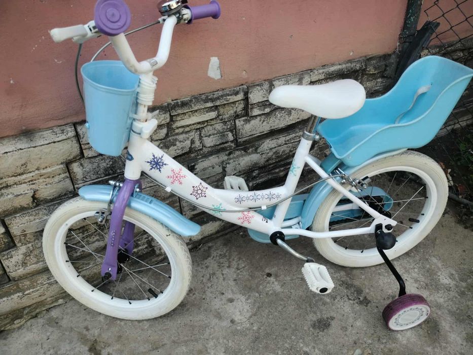 Bicicleta fetițe cu Ana și Elsa